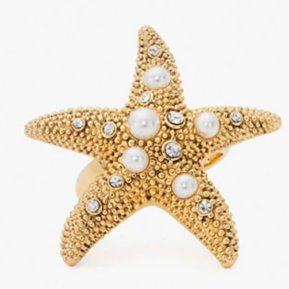 New Kate Spade sea star starfish ring